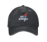 Salva Democrazia Fiamma Berretto da Baseball Moda Distressed Lavato Giustizia Cappellino da Sole per Uomo Donna Allenamenti All'aperto Cappello Cotone, per Tutte Le Stagioni