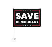 Salva Difendi la nostra democrazia Vota la campagna elettorale 2022 Bandiera per auto 12x18 Bandiere per auto Decorazione per finestrini auto, Bandiere per finestrini auto impermeabili Clip per finest