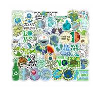 Salva gli adesivi della Terra,50 adesivi per la protezione della natura resistenti all'acqua, resistenti sbiadimento | Forniture uniche di decalcomanie per adolescenti per laptop, notebook, scrivanie,
