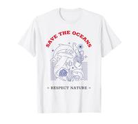 Salva Gli oceani Rispetta la Natura (Grafica Animali Marini) Maglietta