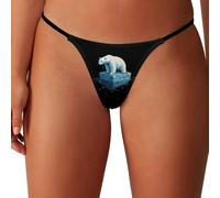Salva Gli orsi polari Che Si sciolgono i ghiacciai, Perizoma Traspirante per Donna, Slip Elasticizzati a Vita Bassa, Mutandine Invisibili