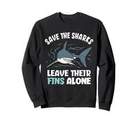 Salva Gli Squali Lasciare Le Pinne da Solo Stop Shark Finning Felpa