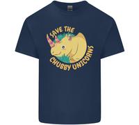 Salva Gli Unicorni Grassi Divertente Rinoceronte Uomo Cotone T-Shirt Tee Top