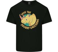 Salva Gli Unicorni Grassi Divertente Rinoceronte Uomo Cotone T-Shirt Tee Top