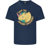 Salva Gli Unicorni Grassi Divertente Rinoceronte Uomo Cotone T-Shirt Tee Top