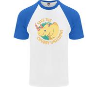 Salva Gli Unicorni Grassi Divertente Rinoceronte Uomo S/S Maglietta Baseball
