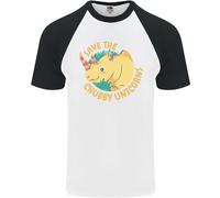 Salva Gli Unicorni Grassi Divertente Rinoceronte Uomo S/S Maglietta Baseball