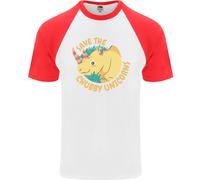 Salva Gli Unicorni Grassi Divertente Rinoceronte Uomo S/S Maglietta Baseball
