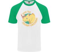 Salva Gli Unicorni Grassi Divertente Rinoceronte Uomo S/S Maglietta Baseball