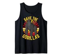 Salva i Gorillas Retro Gorilla Conservation Wildlife Sun Canotta