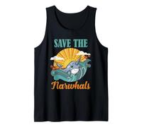Salva i narvali, Design Vintage con Fauna Selvatica e Oceano costiero Canotta