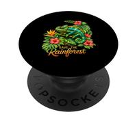 Salva il camaleonte della foresta plu PopSockets PopGrip Adesivo
