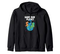 Salva Il Nostro Pianeta - Giornata della Terra Climate Environmentalist Felpa con Cappuccio