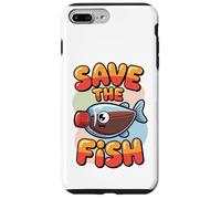 Salva il pesce T Shirt divertente plastica salsa di soia pacchetto Tee Custodia per iPhone 7 Plus/8 Plus