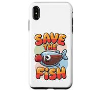 Salva il pesce T Shirt divertente plastica salsa di soia pacchetto Tee Custodia per iPhone XS Max