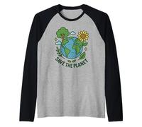 Salva Il Pianeta - Albero di Girasole Terra Maglia con Maniche Raglan
