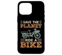 Salva il pianeta Ride A Bike Cargo Bicicletta Vintage Cargobike Custodia per iPhone 16 Pro Max