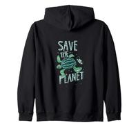 Salva Il Pianeta Turtle Earth Cambiamento climatico Riscaldamento Globale Felpa con Cappuccio
