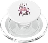 Salva il pianeta Turtle Earth Cambiamento climatico Riscaldamento globale PopSockets PopGrip per MagSafe