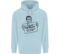 Salva Il Pianeta Vai Vegano Riscaldamento Globale Uomo Felpa