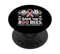Salva la consapevolezza del cancro al seno dei fantasmi delle api Boo PopSockets PopGrip Adesivo