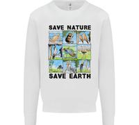 Salva La Natura Salva La Terra Ecologia Ambiente Uomo Felpa Maglione