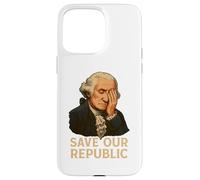 Salva la nostra Repubblica George Washington Facepalm Protest Custodia per iPhone 15 Pro Max