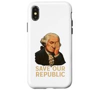 Salva la nostra Repubblica George Washington Facepalm Protest Custodia per iPhone X/XS