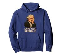 Salva la nostra Repubblica George Washington Facepalm Protest Felpa con Cappuccio