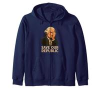 Salva la nostra Repubblica George Washington Facepalm Protest Felpa con Cappuccio