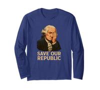 Salva la nostra Repubblica George Washington Facepalm Protest Maglia a Manica