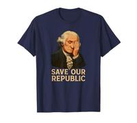 Salva la nostra Repubblica George Washington Facepalm Protest Maglietta