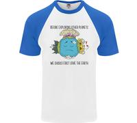 Salva La Terra Cambiamento Climatico Ambiente Maglietta Baseball Uomo S/S