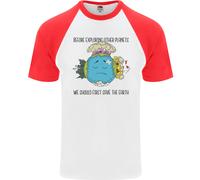 Salva La Terra Cambiamento Climatico Ambiente Maglietta Baseball Uomo S/S