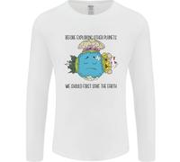 Salva La Terra Cambiamento Climatico Ambiente Uomo Manica Lunga T-Shirt