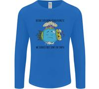Salva La Terra Cambiamento Climatico Ambiente Uomo Manica Lunga T-Shirt