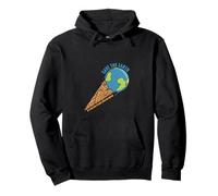 Salva la Terra, Solo Luogo con Gelato, Pace Nessun Pianeta B Felpa con Cappuccio