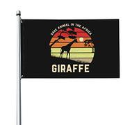 Salva L'Animale Nella Giraffa Africana Bandiere Di Benvenuto Con 2 Occhielli Bandiera Da Cortile Resistente Alle Intemperie Bandiere Da Giardino Per Esterni Interni Fattoria 90X150Cm