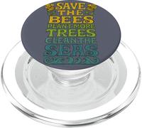 Salva le api Pianta Più Alberi Pulisci i mari Natura Eco PopSockets PopGrip per MagSafe
