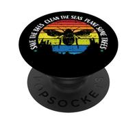 Salva le api pulisci i mari pianta alcuni alberi design PopSockets PopGrip Adesivo