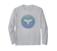 Salva Le Balene Mare Animali Killer Whale Tail Ocean Orca Wave Maglia a Manica