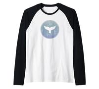 Salva Le Balene Mare Animali Killer Whale Tail Ocean Orca Wave Maglia con Maniche Raglan