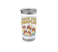 Salva le lucciole, lucciole, fulmini, piccoli amici Bicchiere termico in acciaio inox doppia parete