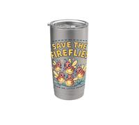 Salva le lucciole, lucciole, fulmini, piccoli amici Bicchiere termico in acciaio inox doppia parete