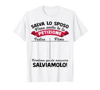 Salva Sposo Addio al celibato Divertente Testimone Sposo Maglietta