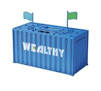 Salvadanai Salvadanaio Intelligente a Forma di Container Marittimo con | Salvadanai Bambini Per la Casa, Centrotavola, Ricordi, Bambini, Adulti, Ragazzi e Ragazze Blu