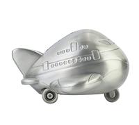 Salvadanaio a forma di aeroplano in lega di zinco, contenitore per risparmiare denaro per bambini, salvadanaio in metallo resistente con design di aereo, ideale per sviluppare