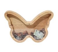 Salvadanaio a forma di farfalla in legno for monete, salvadanaio, contenitore for, ornamento da tavolo, decorazione for la casa, artigianato, regalo Natale