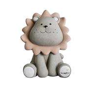 Salvadanaio a forma di leone, cartone animato, carino, creativo, for bambini, salvadanaio, adorabile regalo, scatola risparmio, animale, statuette for la casa(Grey lion-big)