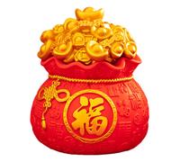 Salvadanaio a forma di sacco di soldi, statuetta decorativa per centrotavola